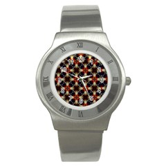 Kaleidoscope Image Background Stainless Steel Watch by Nexatart