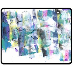 Background Color Circle Pattern Double Sided Fleece Blanket (medium) 