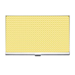 Pattern Yellow Heart Heart Pattern Business Card Holders