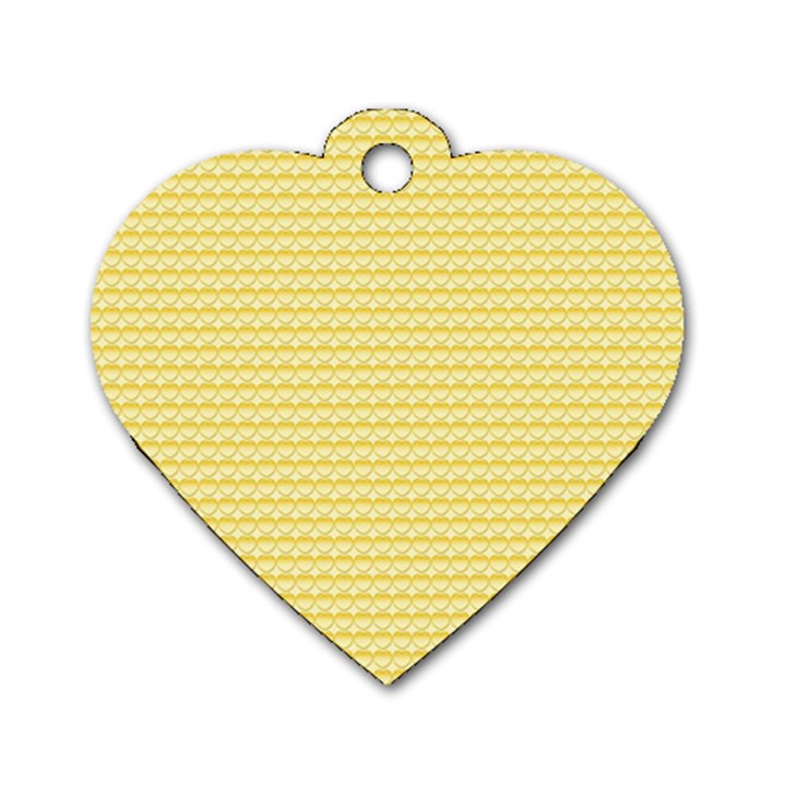 Pattern Yellow Heart Heart Pattern Dog Tag Heart (One Side)