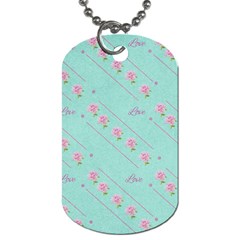 Flower Pink Love Background Texture Dog Tag (One Side)