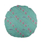Flower Pink Love Background Texture Standard 15  Premium Round Cushions Back
