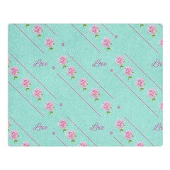 Flower Pink Love Background Texture Double Sided Flano Blanket (Large) 