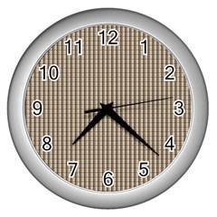 Pattern Background Stripes Karos Wall Clocks (silver)  by Nexatart