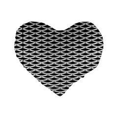 Expanded Metal Facade Background Standard 16  Premium Heart Shape Cushions by Nexatart