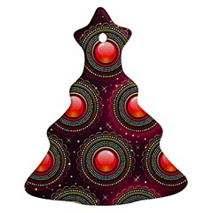 Abstract Circle Gem Pattern Christmas Tree Ornament (two Sides)