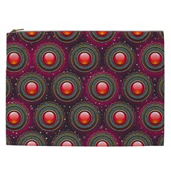 Abstract Circle Gem Pattern Cosmetic Bag (xxl)  by Nexatart