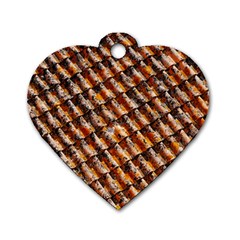 Dirty Pattern Roof Texture Dog Tag Heart (one Side) by Nexatart