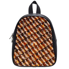 Dirty Pattern Roof Texture School Bags (small)  by Nexatart