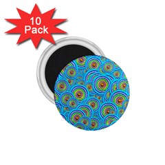 Digital Art Circle About Colorful 1 75  Magnets (10 Pack)  by Nexatart