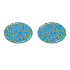 Digital Art Circle About Colorful Cufflinks (oval) by Nexatart