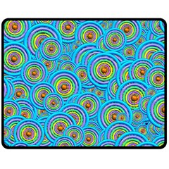 Digital Art Circle About Colorful Double Sided Fleece Blanket (medium) 