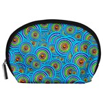 Digital Art Circle About Colorful Accessory Pouches (Large)  Front