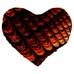 Fractal Mathematics Frax Large 19  Premium Heart Shape Cushions by Nexatart