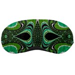 Fractal Art Green Pattern Design Sleeping Masks Front