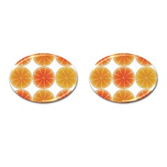 Orange Discs Orange Slices Fruit Cufflinks (oval) by Nexatart