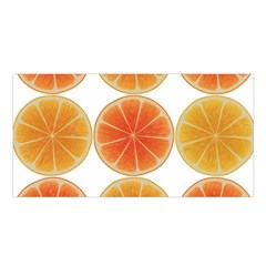 Orange Discs Orange Slices Fruit Satin Shawl by Nexatart