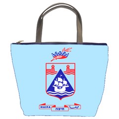 Flag Of Haifa Bucket Bags by abbeyz71
