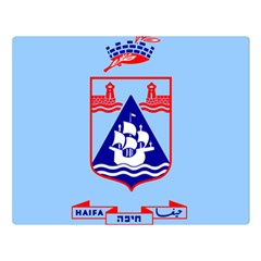 Flag Of Haifa Double Sided Flano Blanket (large)  by abbeyz71