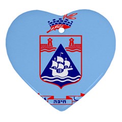 Flag Of Haifa Ornament (heart) by abbeyz71