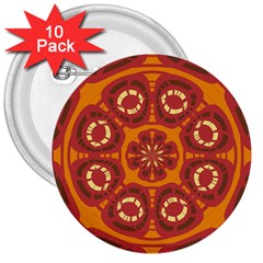 Dark Red Abstract 3  Buttons (10 Pack)  by linceazul