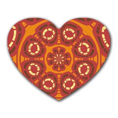 Dark Red Abstract Heart Mousepads by linceazul