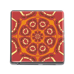 Dark Red Abstract Memory Card Reader (square) by linceazul