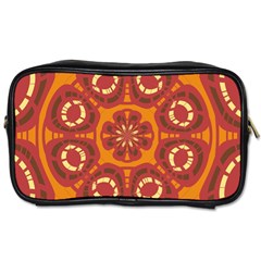 Dark Red Abstract Toiletries Bags 2-side by linceazul