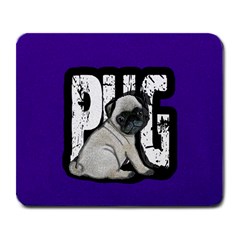 Pug Large Mousepads by Valentinaart