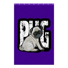Pug Shower Curtain 48  X 72  (small)  by Valentinaart