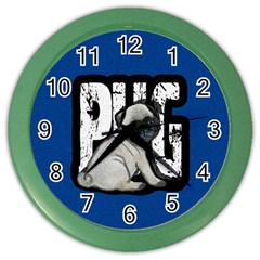 Pug Color Wall Clocks