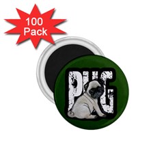 Pug 1 75  Magnets (100 Pack)  by Valentinaart