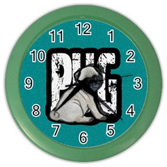 Pug Color Wall Clocks