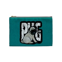 Pug Cosmetic Bag (medium)  by Valentinaart