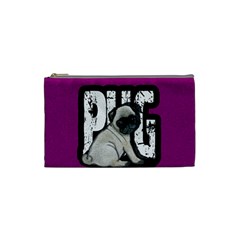 Pug Cosmetic Bag (small)  by Valentinaart