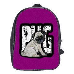 Pug School Bags(large)  by Valentinaart