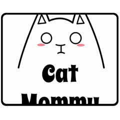 Love My Cat Mommy Double Sided Fleece Blanket (medium) 