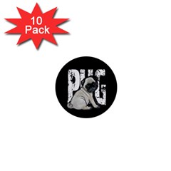 Pug 1  Mini Buttons (10 Pack)  by Valentinaart