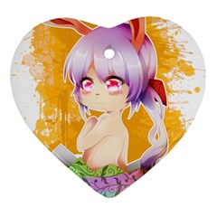 Easter Bunny Girl Ornament (heart) by Catifornia