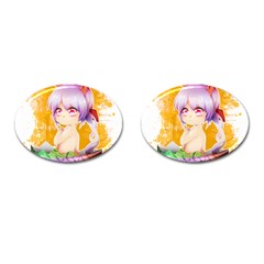 Easter Bunny Girl Cufflinks (oval) by Catifornia