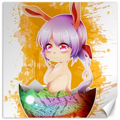 Easter Bunny Girl Canvas 20  X 20   by Catifornia