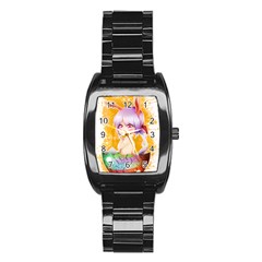 Easter Bunny Girl Stainless Steel Barrel Watch by Catifornia