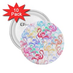 Flamingo Pattern 2 25  Buttons (10 Pack)  by Valentinaart