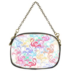 Flamingo Pattern Chain Purses (two Sides)  by Valentinaart