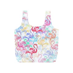 Flamingo Pattern Full Print Recycle Bags (s)  by Valentinaart