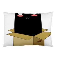 Black Cat In A Box Pillow Case by Catifornia