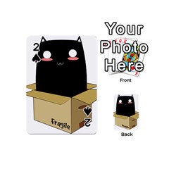 Black Cat In A Box Playing Cards 54 (mini)  by Catifornia