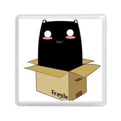 Black Cat In A Box Memory Card Reader (square)  by Catifornia