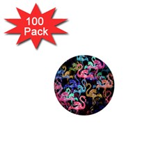 Flamingo pattern 1  Mini Buttons (100 pack) 