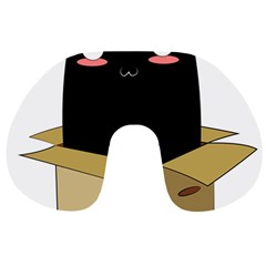 Black Cat In A Box Travel Neck Pillows